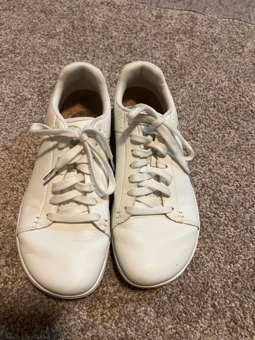 Lems Women's White Leather Sneakers